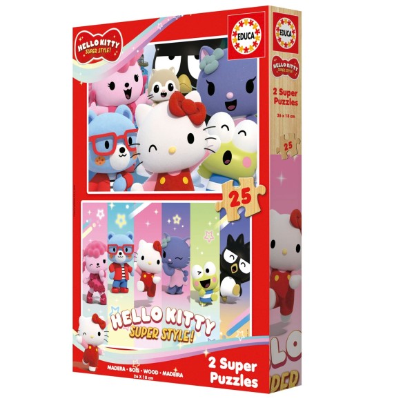 Puzzles de Madera  2x25 Hello Kitty Superstyle