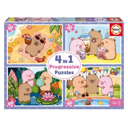 Multi 4 Junior Puzzles Capyfun 20+40+60+80
