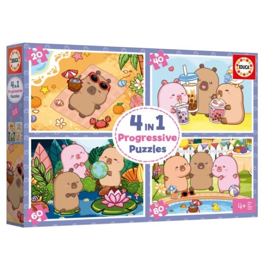 Multi 4 Junior Puzzles Capyfun 20+40+60+80