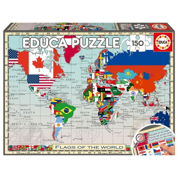 150 GEOPUZZLES FLAGS OF THE WORLD