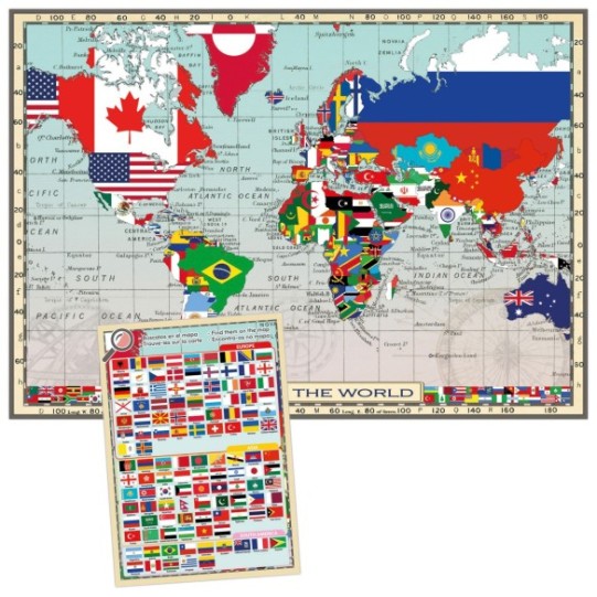 150 Geopuzzles Drapeaux du monde