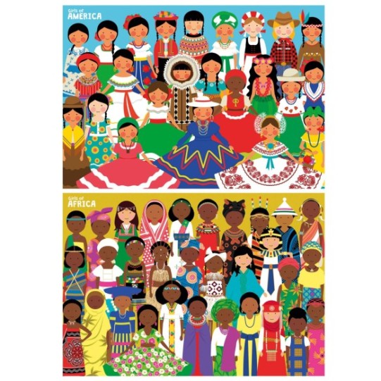 2x100 meninas da América e meninas da África