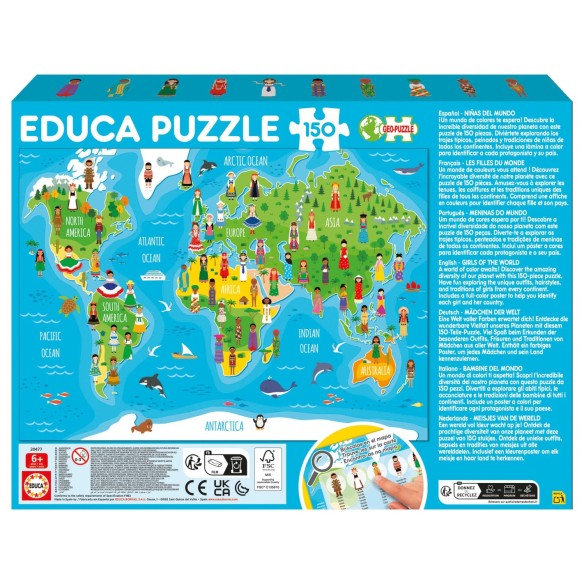 150 Niñas del Mundo (Geopuzzle)