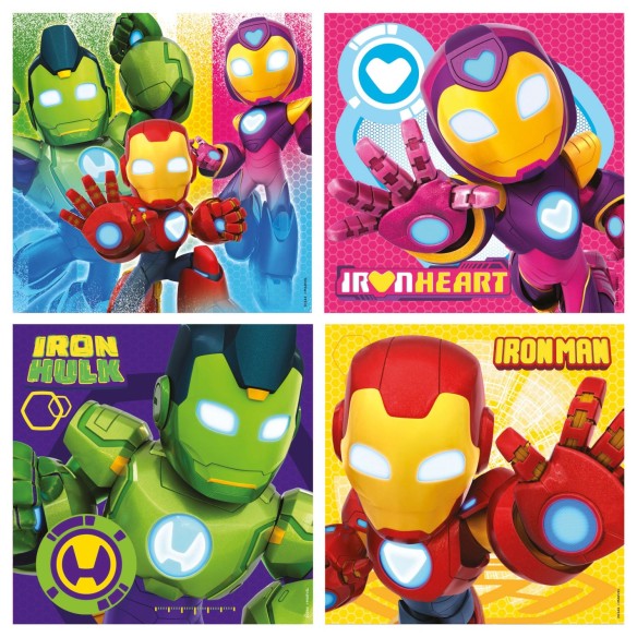 Malette Puzzles Progressifs Iron Man and his Awesome Friends 6+9+12+16