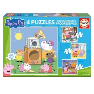 Puzzles progresivos Peppa Pig 12+16+20+25
