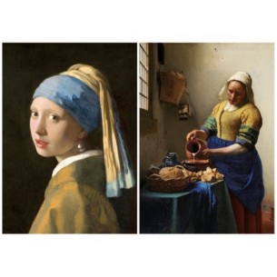 2x1000 La Joven de la Perla + La Lechera, Johannes Vermeer 2