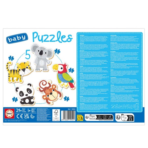  Bebê Puzzles Wildlife
