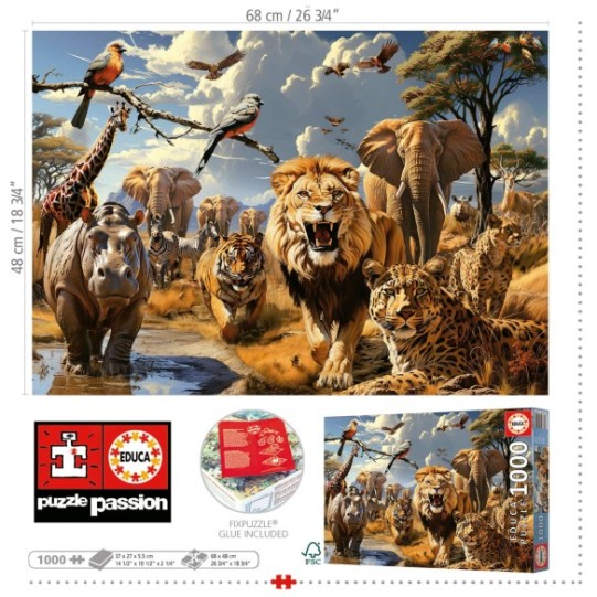  1000 animais selvagens