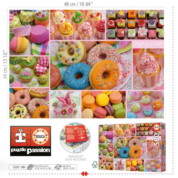  500 colagem de doces