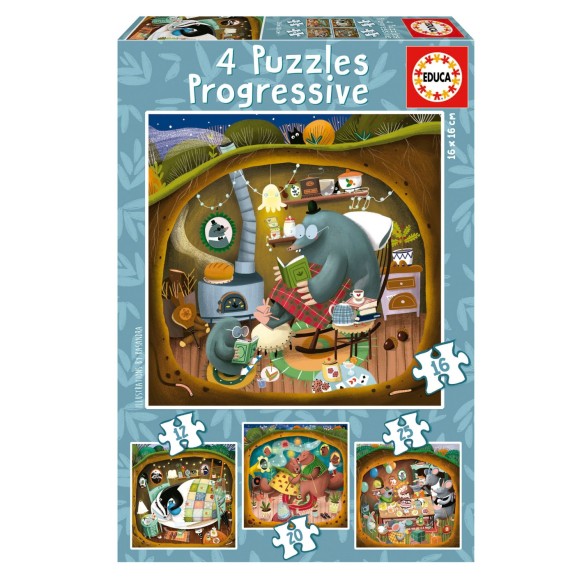 Progressive Puzzles Forest tales 12+16+20+25