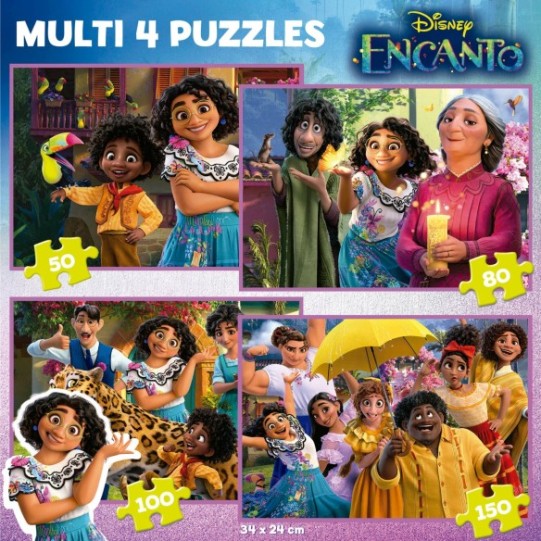  Multi 4 puzzles encanto 50 + 80 + 100 + 150