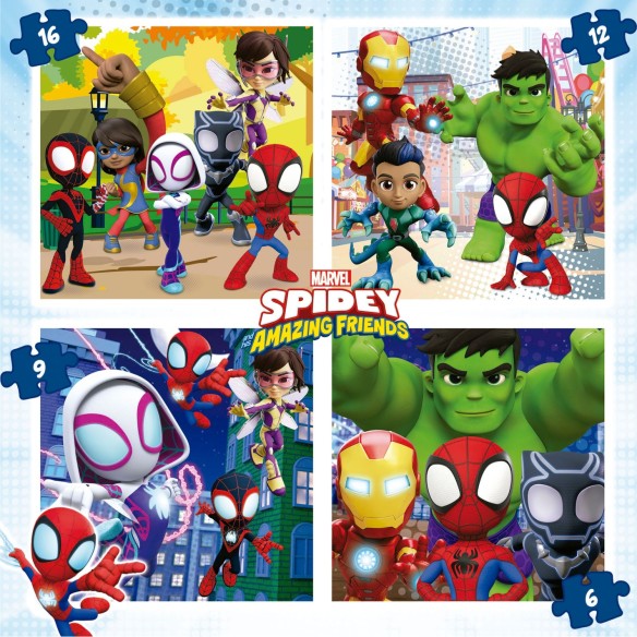  Mala progressiva Spidey e seus incríveis amigos 6 + 9 + 12 + 16