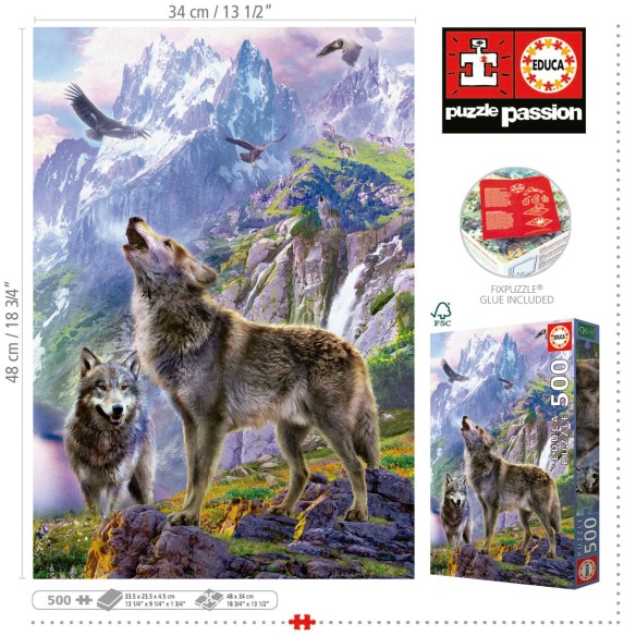  500 lobos nas rochas
