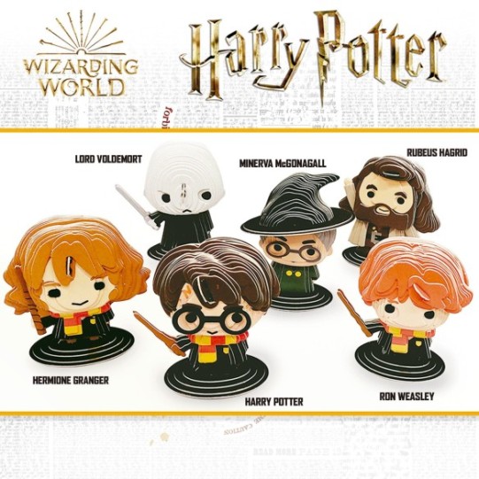  Exibir enigmas mini figuras 3d harry potter
