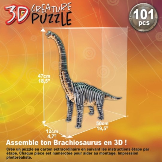  Puzzle de criatura de brachiosaurus 3D