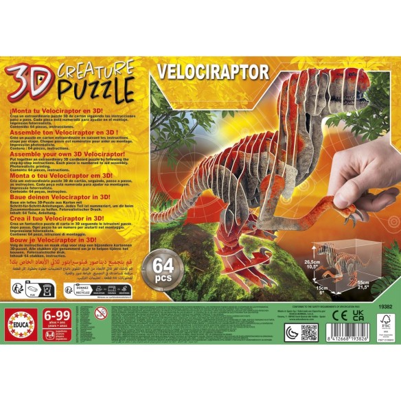 Velociraptor 3D Creature Puzzle