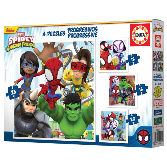 Spidey progressivo e seus incríveis amigos 12 + 16 + 20 + 25