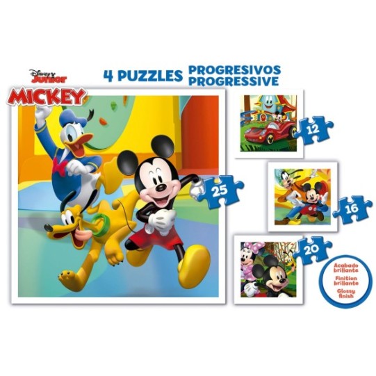 Puzzles Progréssifs Mickey & Friends 12+16+20+25