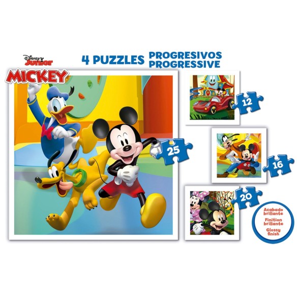 Puzzles Progréssifs Mickey & Friends 12+16+20+25