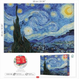 1000 La Nuit Étoilée, Vincent Van Gogh 2