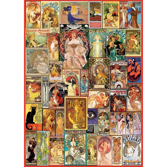 1000 Collage Art Nouveau