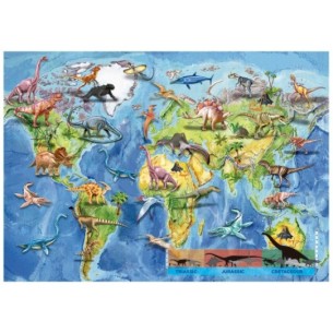 150 World Map Dinosaur 2
