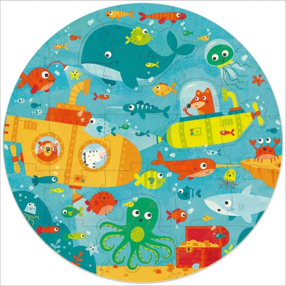 28 Le Fond de la Mer Round Puzzle