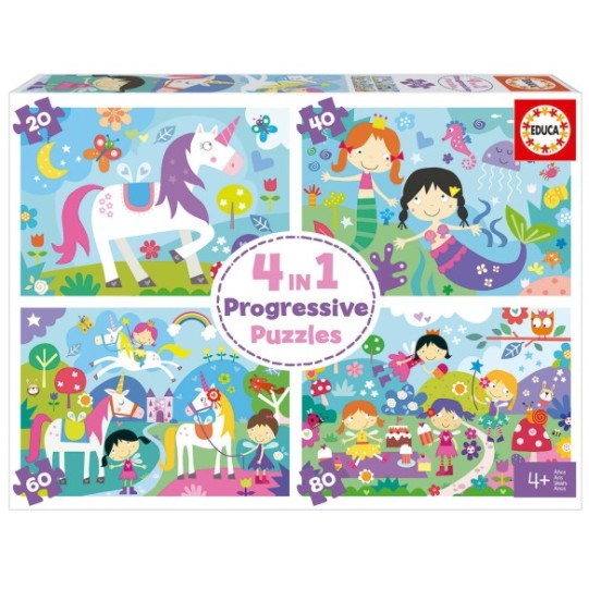 4 in a Box Puzzles. Món de Fantasia 20+40+60+80