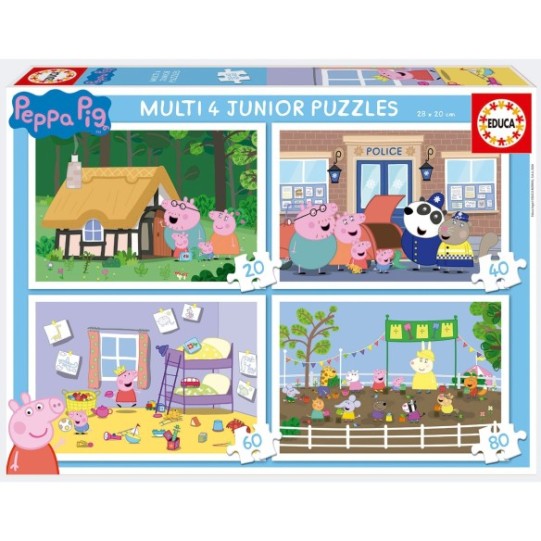 Multi 4 Junior Puzzles Peppa Pig 20+40+60+80