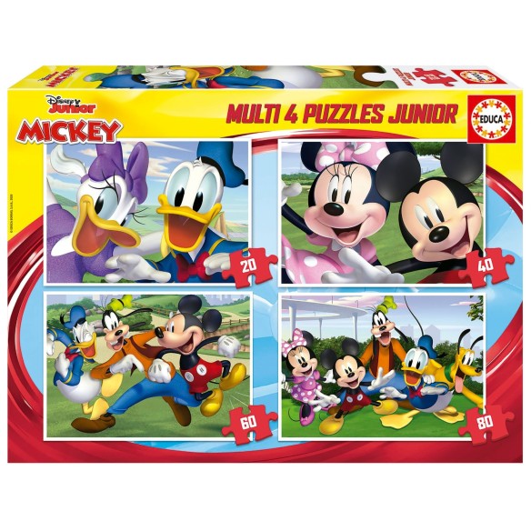 Multi 4 Junior Puzzles Mickey & Friends 20+40+60+80