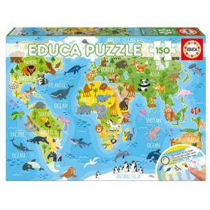 150 Mappemonde animaux
