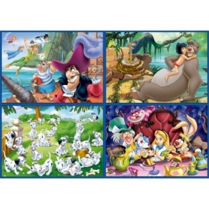 Multi 4 Puzzles Clásicos Disney (Aladdin, Jungle Book, Alicia, Peter Pan) 2