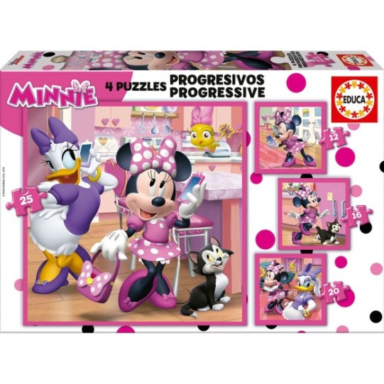 Puzles Progressius Minnie Happy Helpers 12+16+20+25