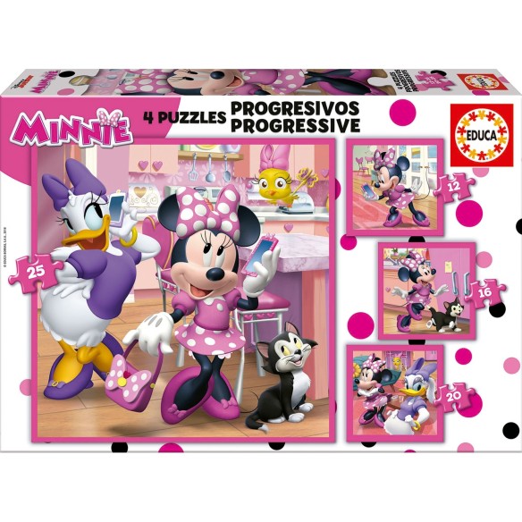 Puzles Progressius Minnie Happy Helpers 12+16+20+25