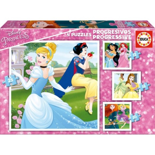 Puzzle Progressif Disney Princesses 12+16+20+25 pcs