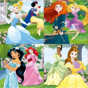 Puzles Progressius Princeses Disney 12+16+20+25 2