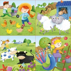 Puzles Progressius Animals de la granja 6+9+12+16 2