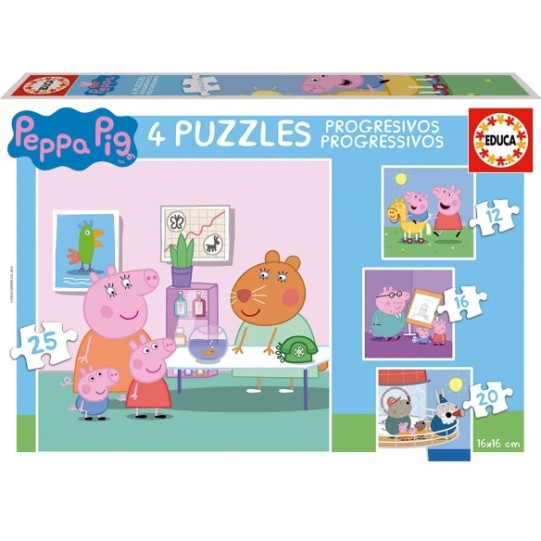 Puzles Progressius Peppa Pig 12+16+20+25