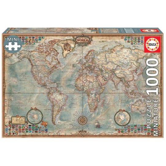 1000 Le monde, carte politique "Miniature"