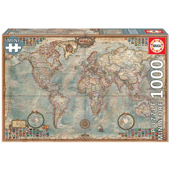 1000 El món, mapa polític "Miniature"