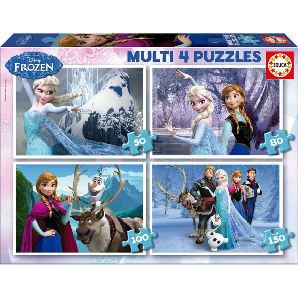 Multi 4 Puzles Frozen 50+80+100+150