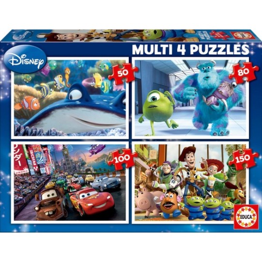 Multi 4 Puzles Pixar 50+80+100+150