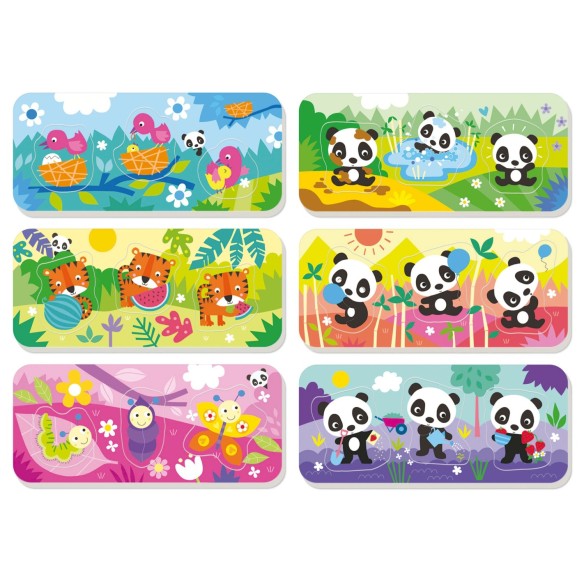 Ordena las series con el oso panda Bimba