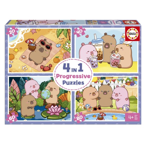 Multi 4 Junior Puzzles Capyfun 20+40+60+80