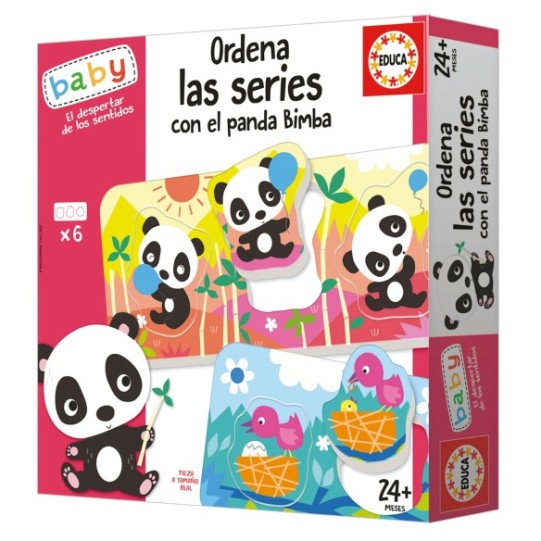 Ordena las series con el oso panda Bimba
