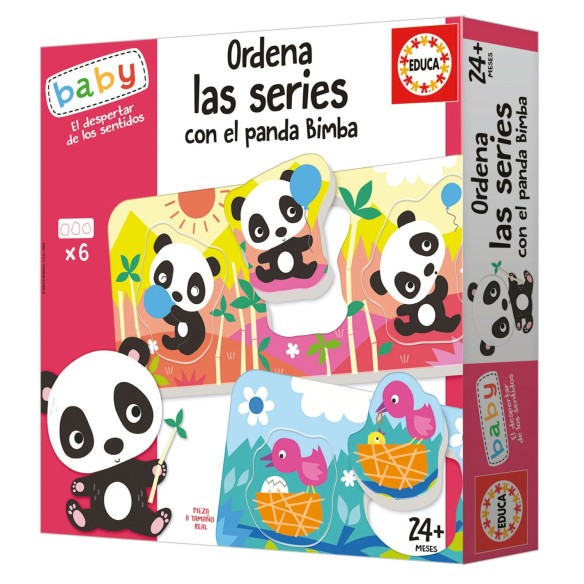 Ordena las series con el oso panda Bimba