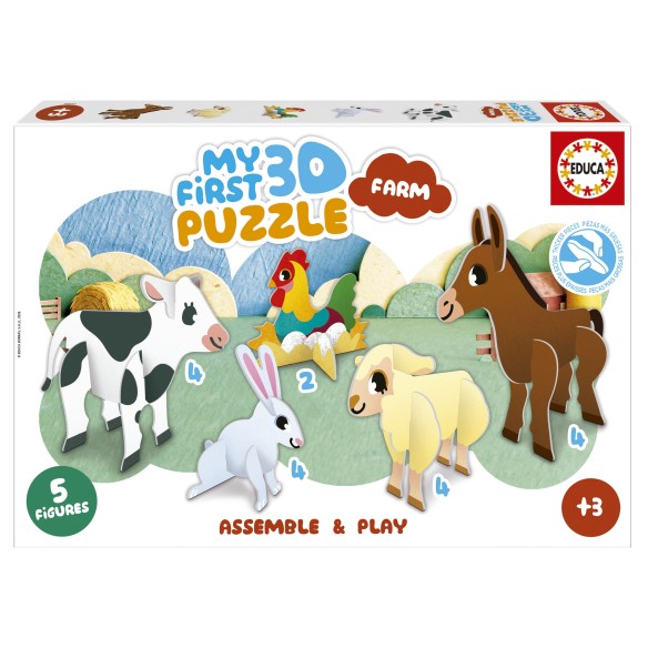 Mi primer puzzle 3D granja