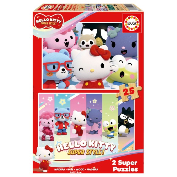 Puzzles de Fusta 2x25 Hello Kitty Superstyle